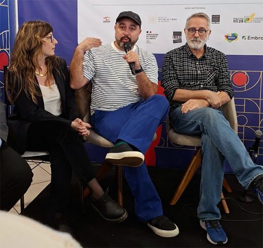 Carol Minêm, Thiago Pimentel e Marcelo Gomes, da série 