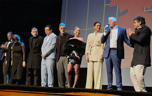 Miguel Falabella e a equipe do filme 